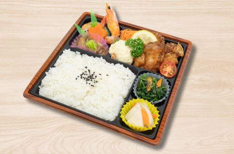 丹波赤どりのにんにくダレ唐揚げ弁当